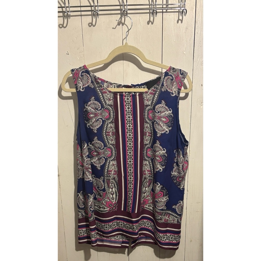 Cynthia Rowley Blue and Pink Paisley Blouse